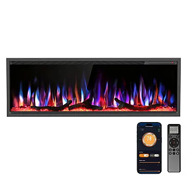 Lareira Elétrica R.W.FLAME 127x43cm 1500W