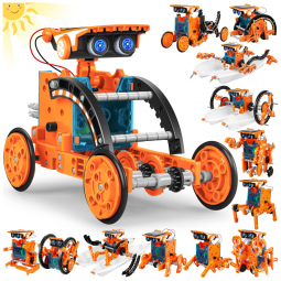 Robô Educacional STEM 13-EM-1 Movido A Energia Solar Para Crianças De 8 A 12 Anos, Kit Científico DIY Para Experimentos Robóticos.