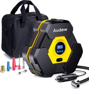 Audew Mini Compressor de Ar Elétrico Automotivo Portátil 12v 150 PSI Digital e Automática.