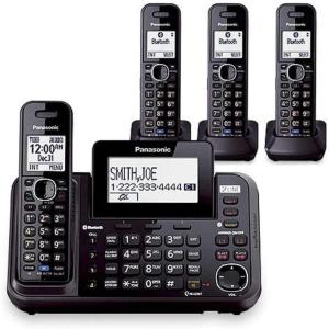 Telefone sem Fio KX TG9542B com 4 Aparelhos, PANASONIC KXTG9542B, Preto