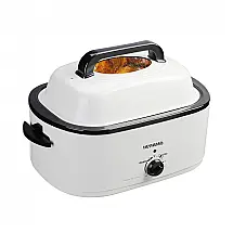 Panela Elétrica 22 Litros com Controle de Temperatura e Tampa Auto Aquecida, 110V 1450W, HEYNEMO, Branca