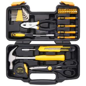 DeCare T039Y Kit de Ferramentas c, Maleta de Transporte, 39 Peças, Amarela