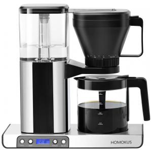 Cafeteira Elétrica Programável 8 Xícaras com Temporizador e Jarra de Vidro, 110V 1475W, HOMOKUS, Prata