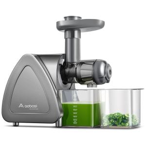 Aobosi Centrífuga de Frutas com Motor Reversível e Silencioso, AAOBOSI AMR520, Cinza