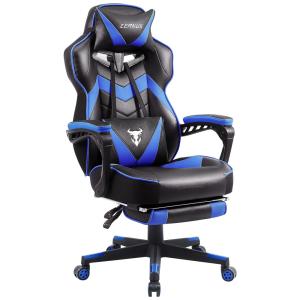 Zeanus Cadeira de Escritório Gamer Ergonômica e Reclinável com Apoio para Lombar, Azul