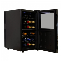 Koolatron 18 Garrafas Dual Zone Refrigerador de Vinhos, Geladeira de Vinhos Preta,48L, Adega Independente, Armazenamento de Vinhos