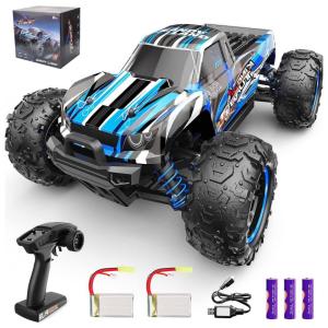 QFC RC Cars, Remote Control Car 1 14 Scale 40 Km h High Speed Off Road RC Truck with Headlights, 4WD All Terrains Electric Toy Racing Car