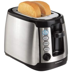 Torradeira Elétrica, Mantenha Quente, 2 Fatias, com, 110v, HAMILTON BEACH 22811, Preto