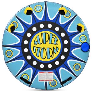 XGEAR Boia Rebocável Inflável Para 2 Pessoas, Resistente, Azul