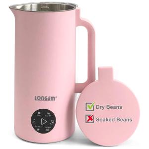 Longem Espumador de Leite Elétrico 350 mL, Aquecimento Automático, 110V, Rosa