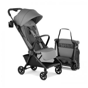 Carrinho de Bebê Mompush Nexis Carbono Cinza - Ultraleve 6,3 kg, Dobragem Automática 1 Segundo, Reclinação Total, Capota XL UPF 50+