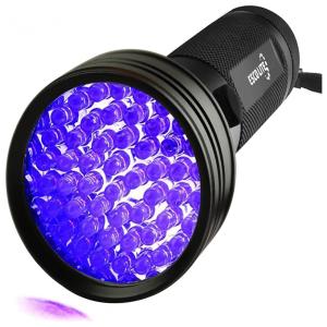 Escolite Lanterna Ultravioleta 51 LED 395 nM, Preta