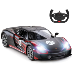 RASTAR Carrinho com Controle Remoto Porsche 918, Preta