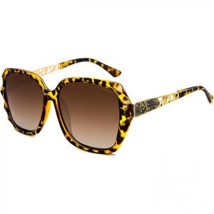 Leckirut Sombras Clássico Óculos Feminino de Sol, com lentes Polarizadas Proteção UV 100, ção Leopardo, Lente Cinza