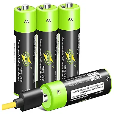 HITRENDS Bateria AA USB recarregáveis