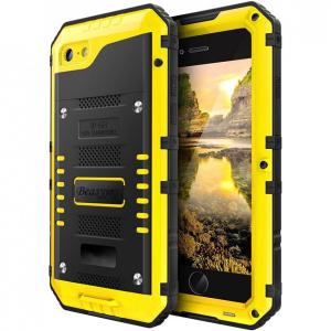 Beasyjoy Capa de Metal P, iPhone 7, 8, SE A Prova dÁgua IP68 Nível Militar, Amarela