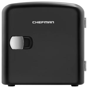 Chefman Mini Refriferador Portátil Automotivo 12V, até 6 Latas, Preto