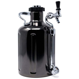 Chopeira 3,8 Litros Pressurizada para Cervejas Artesanais de Aço Inoxidável, GROWLERWERKS Black Chrome, Nude