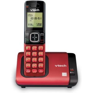 VTech CS6719 Telefone sem fio com Identificação de Chamadas , Chamada em Espera 110V Vermelho