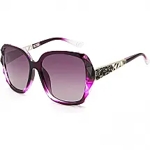 Leckirut Sombras Clássico Óculos Feminino de Sol, com lentes Polarizadas Proteção UV 100, ção Roxo, Lente Roxo