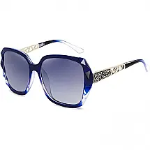 Leckirut Sombras Clássico Óculos Feminino de Sol, com lentes Polarizadas Proteção UV 100, ção Azul, Lente Cinza