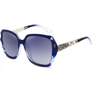 Leckirut Sombras Clássico Óculos Feminino de Sol, com lentes Polarizadas Proteção UV 100, ção Azul, Lente Cinza