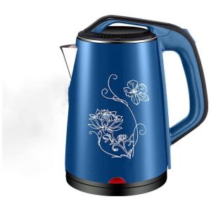 Chaleira Elétrica 2.3L com Desligamento Automático e Aço Inoxidável, 110v, WUDASH, Azul