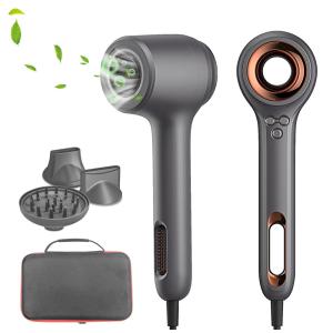 Secador de Cabelo Profissional com 3 Velocidades e 3 Temperaturas, 1400W, SKANWEN, Cinza