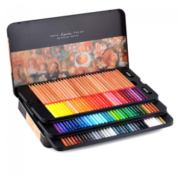 Kit Lápis de Cor Profissional á Base de Óleo com Estojo 100 peças, LIGELISI