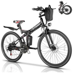 Bicicleta Elétrica para Adultos 21 Velocidades até 80km, 48V 500W, Vivi, Preta