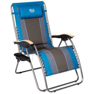 Cadeira Reclinável Ajustável Gravidade com Apoio de Cabeça, TIMBER RIDGE Zero Gravity, Azul Claro