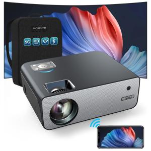 Projetor 1080P HD 4K 9800 Lumens com Bluetooth Compatível com Telefone, Laptop, PS4, Switch, Projeta até 300 Polegadas, TKISKO TO1, Cinza