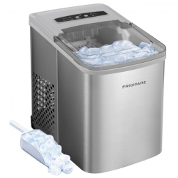 Máquina de Gelo de Bancada que Produz 11 kg em 24H com Indicadores LED e Material de Aço Inoxidável, 110V 105W, Frigidaire EFIC120, Prata