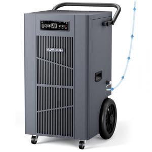 Desumidificador Comercial de 151 litros com Bomba, Ideal para Ambientes Industriais, 24H Timer, Espaços Grandes de 213 m2