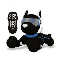 Robô Cachorro Programável Inteligente LEXiBOOK DOG01BK com Controle Remoto e Função de Treinamento para Crianças Acima de 3 Anos, Preto
