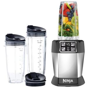 Liquidificador Nutri Base Auto iQ, 1000W, Copos 532, 709, 946 ml, 110v, NINJA BL482, Prateado
