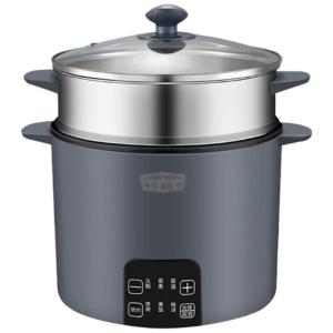 Panela Elétrica 1.8L Automática a Vapor com Controle Digital de Temperatura, 600W, escuro, LIUZH, Cinza escuro