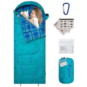 KingCamp Saco de Dormir para Camping a Prova dAgua Forrado com Flanela, Tamanho Único, Vermelho