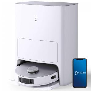 Aspirador de Pó Robô com Auto Esvaziamento e Sucção Forte 6000PA, 110V, ECOVACS DEEBOT T20 Omni, Branco