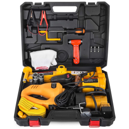 Macaco Elétrico Automotivo Carro 12V DC 2,5 Ton Bomba de Ar Vans Sedan Minivans e Off Road, MOPHORN, Amarelo