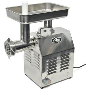 Moedor de carne premium KWS profissional moedor de carne de aço inoxidável para restaurante, delicatessen, casa TC 22 prata