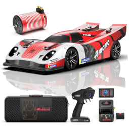 Carro de Controle Remoto de Drift, Escala 1:10 com Velocidade de 200 km/h, à Prova D'água e Controle de Luz, AMORIL, Vermelho