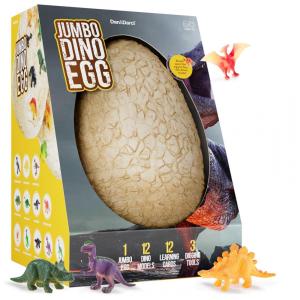 Ovo Gigante de Dinossauro com 12 Surpresas, Atividade de Arqueologia para Crianças Acima de 3 Anos, Dan&Darci