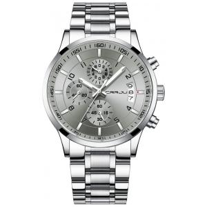 Relógio Masculino Analógico Automático, CRRJU CJ2214SL GY, Prateado