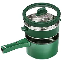 EKNOSRI Panela Elétrica Multifuncional 2L, c, Forro Antiaderente, 700W, Branca