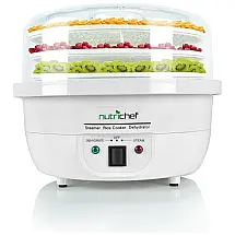 Desidratador de Alimentos 3 em 1, 650W 4 Bandejas, 110v, NUTRICHEF PKFDSRC10WT, Branco