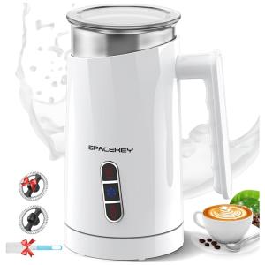 Espumador de Leite Elétrico 300 mL 4 em 1 para Café com Leite, 110V, Spacekey, Branco