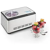 Sorveteira Bacio Tamanho Família Temporizador 180W Aço inoxidável, KLARSTEIN Dolce, Branco