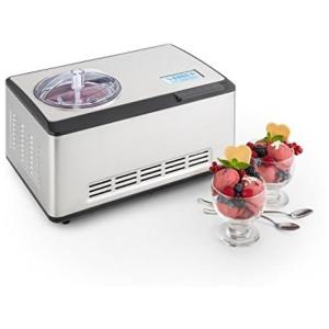 Sorveteira Bacio Tamanho Família Temporizador 180W Aço inoxidável, KLARSTEIN Dolce, Branco