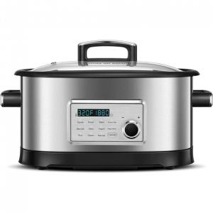 Slow Cooker, 10 in 1 Programmable Multicooker, Adjustable TempTime Electric Cooker Food Steamer with Digital Timer, Automatic Keep Warm